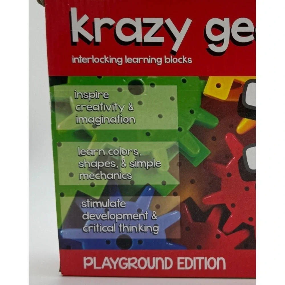 NIB Krazy Gears‎ 81 Pc Interlocking Learning Blocks Playground Edition